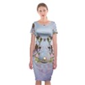 Easter Egg With Flowers Classic Short Sleeve Midi Dress View1