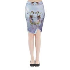 Easter Egg With Flowers Midi Wrap Pencil Skirt by FantasyWorld7