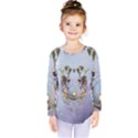 Easter Egg With Flowers Kids  Long Sleeve Tee View1