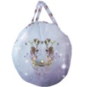 Easter Egg With Flowers Giant Round Zipper Tote View2