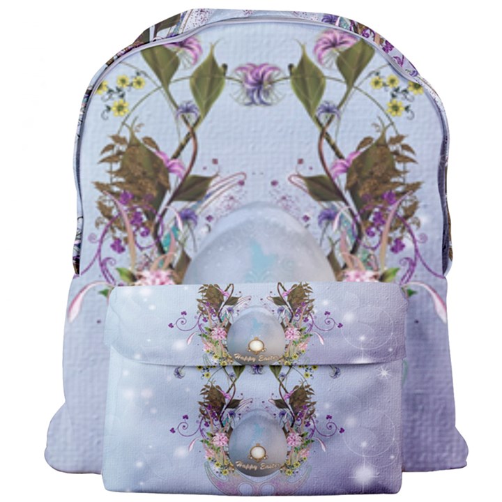 Easter Egg With Flowers Giant Full Print Backpack