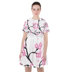 Blossoms Branch Cherry Floral Sailor Dress