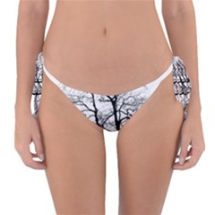 Tree Silhouette Winter Plant Reversible Bikini Bottom by Pakrebo