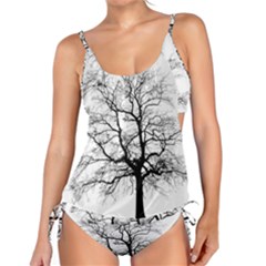 Tree Silhouette Winter Plant Tankini Set by Pakrebo