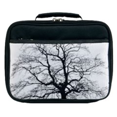 Tree Silhouette Winter Plant Lunch Bag by Pakrebo