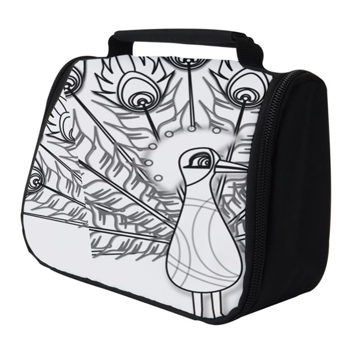 Peacock Plumage Display Bird Full Print Travel Pouch (Small)