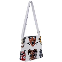 Tribal Masks African Culture Set Zipper Messenger Bag