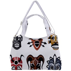 Tribal Masks African Culture Set Double Compartment Shoulder Bag