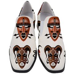 Tribal Masks African Culture Set Slip On Heel Loafers