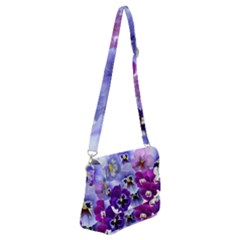 Pansy Isolated Violet Nature Shoulder Bag With Back Zipper by Pakrebo