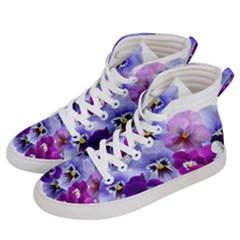 Pansy Isolated Violet Nature Men s Hi-top Skate Sneakers by Pakrebo