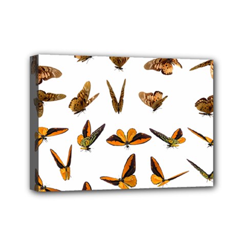 Butterfly Butterflies Insect Swarm Mini Canvas 7  X 5  (stretched) by Pakrebo