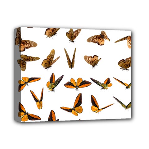 Butterfly Butterflies Insect Swarm Deluxe Canvas 14  X 11  (stretched) by Pakrebo