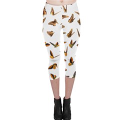 Butterfly Butterflies Insect Swarm Capri Leggings  by Pakrebo