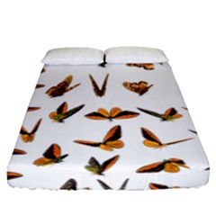 Butterfly Butterflies Insect Swarm Fitted Sheet (queen Size) by Pakrebo