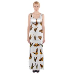 Butterfly Butterflies Insect Swarm Maxi Thigh Split Dress by Pakrebo