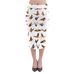 Butterfly Butterflies Insect Swarm Midi Pencil Skirt by Pakrebo