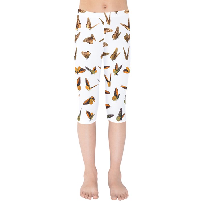 Butterfly Butterflies Insect Swarm Kids  Capri Leggings 