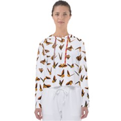 Butterfly Butterflies Insect Swarm Women s Slouchy Sweat by Pakrebo