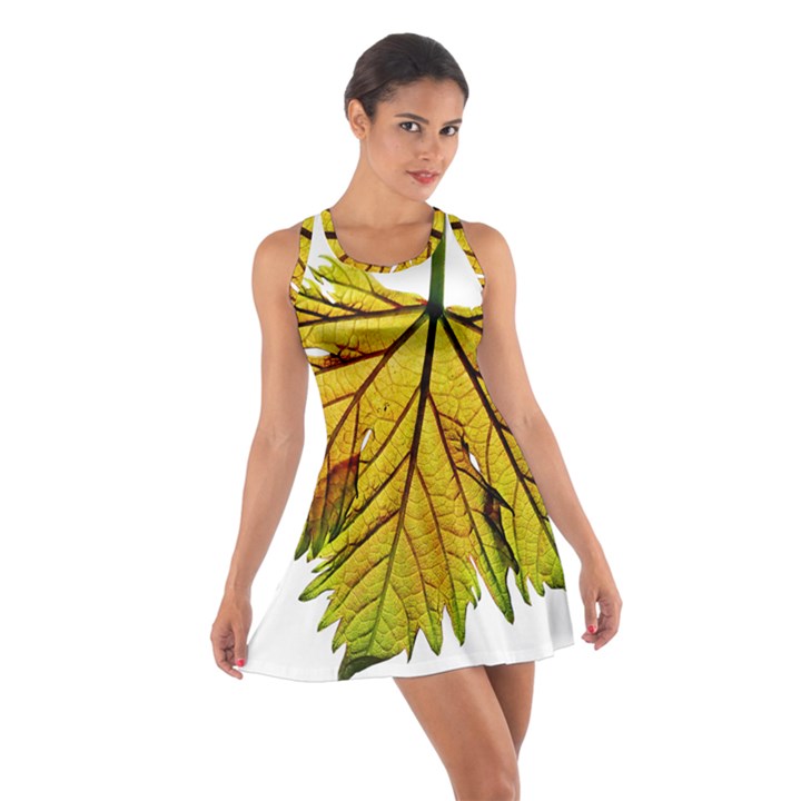 Leaf Grape Vine Sunlight Garden Cotton Racerback Dress