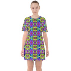 Ml 150 1 Sixties Short Sleeve Mini Dress by ArtworkByPatrick