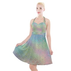 Pastel Mermaid Sparkles Halter Party Swing Dress 