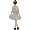 Pastel Mermaid Sparkles Kids  Shoulder Cutout Chiffon Dress View2