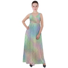 Pastel Mermaid Sparkles Empire Waist Velour Maxi Dress