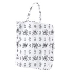 Black And White Ethnic Design Print Giant Grocery Tote by dflcprintsclothing