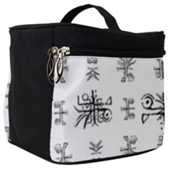 Black And White Ethnic Design Print Make Up Travel Bag (big) by dflcprintsclothing