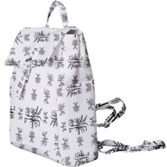 Black And White Ethnic Design Print Buckle Everyday Backpack by dflcprintsclothing