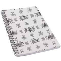 Black And White Ethnic Design Print 5 5  X 8 5  Notebook