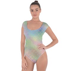 Pastel Mermaid Sparkles Short Sleeve Leotard 