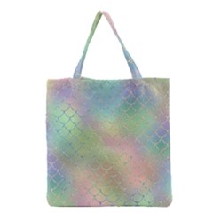 Pastel Mermaid Sparkles Grocery Tote Bag by retrotoomoderndesigns