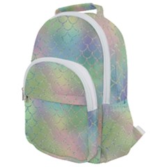 Pastel Mermaid Sparkles Rounded Multi Pocket Backpack