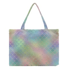 Pastel Mermaid Sparkles Medium Tote Bag by retrotoomoderndesigns