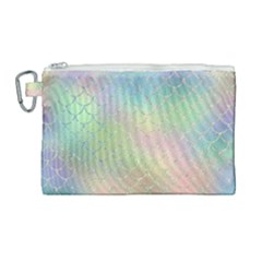 Pastel Mermaid Sparkles Canvas Cosmetic Bag (large) by retrotoomoderndesigns