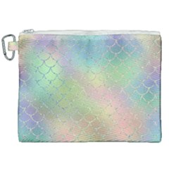 Pastel Mermaid Sparkles Canvas Cosmetic Bag (xxl) by retrotoomoderndesigns