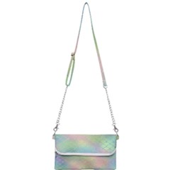 Pastel Mermaid Sparkles Mini Crossbody Handbag by retrotoomoderndesigns