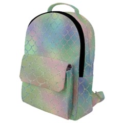 Pastel Mermaid Sparkles Flap Pocket Backpack (small) by retrotoomoderndesigns