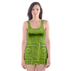 Oak Tree Nature Ongoing Pattern Skater Dress Swimsuit by Mariart