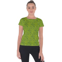 Oak Tree Nature Ongoing Pattern Short Sleeve Sports Top  by Mariart