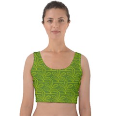 Oak Tree Nature Ongoing Pattern Velvet Crop Top