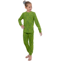 Oak Tree Nature Ongoing Pattern Kids  Long Sleeve Set 