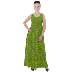 Oak Tree Nature Ongoing Pattern Empire Waist Velour Maxi Dress