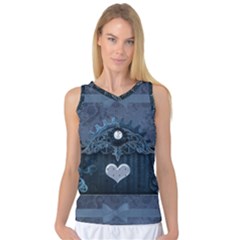 Elegant Heart With Steampunk Elements Women s Basketball Tank Top by FantasyWorld7