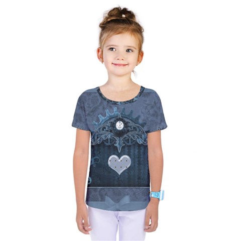 Elegant Heart With Steampunk Elements Kids  One Piece Tee by FantasyWorld7