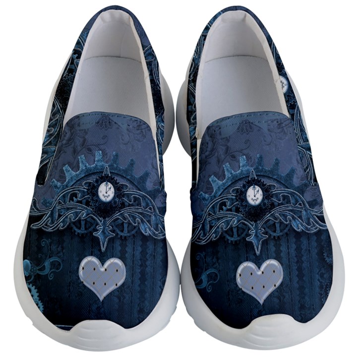 Elegant Heart With Steampunk Elements Kids  Lightweight Slip Ons