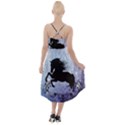 Wonderful Black Horse Silhouette On Vintage Background High-Low Halter Chiffon Dress  View2