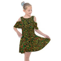 Ml 153 Kids  Shoulder Cutout Chiffon Dress by ArtworkByPatrick